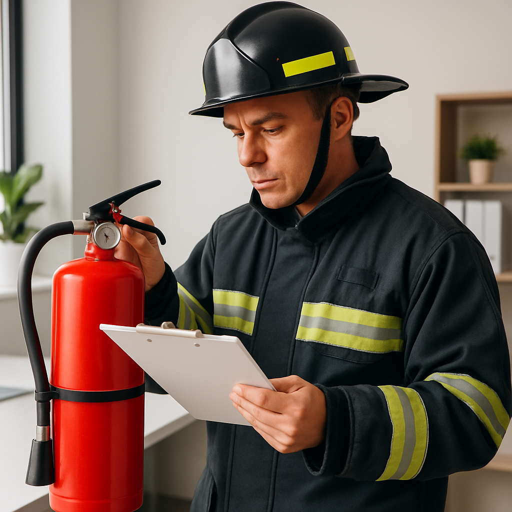 xtintor de incêndio instalado seguindo as normas da ABNT NBR 12693