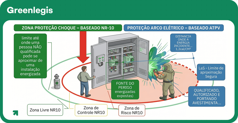 Zona proteção choque baseado na NR-10